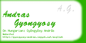 andras gyongyosy business card